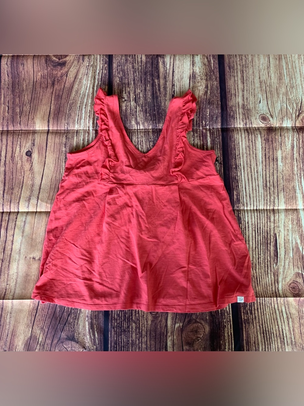 Rag & Bone Girl's Sleeveless Ruffle Loose Coral Pullover Top Size: XL (14-16)
